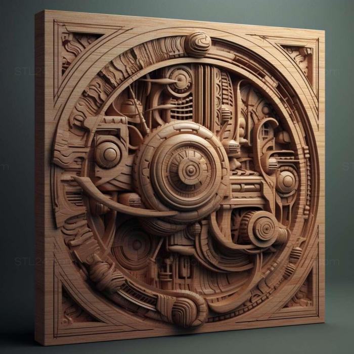 Patterns and decorations (stl futuristic 4, PATTERN_1456) 3D models for cnc